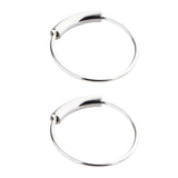 Max 2pcs Nose Ring Nose Hoop Tragus Helix Ear Piercing Steel Ring 8mm Silver