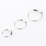 Max 2pcs Nose Ring Nose Hoop Tragus Helix Ear Piercing Steel Ring 8mm Silver