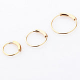 Max 2pcs Nose Ring Nose Hoop Tragus Helix Ear Piercing Steel Ring 6mm Rose Gold