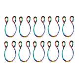 Max 10 Pieces Fake Nose Rings Hoop Clip On Faux Non-Pierced Jewelry Multicolor