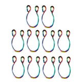 Max 10 Pieces Fake Nose Rings Hoop Clip On Faux Non-Pierced Jewelry Multicolor