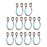 Max 10 Pieces Fake Nose Rings Hoop Clip On Faux Non-Pierced Jewelry Multicolor