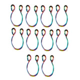 Max 10 Pieces Fake Nose Rings Hoop Clip On Faux Non-Pierced Jewelry Multicolor