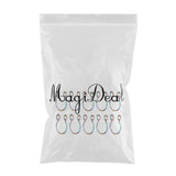 Max 10 Pieces Fake Nose Rings Hoop Clip On Faux Non-Pierced Jewelry Multicolor