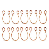 Max 10 Pieces Fake Nose Rings Hoop Clip On Faux Non-Pierced Jewelry Rose Gold