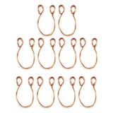 Max 10 Pieces Fake Nose Rings Hoop Clip On Faux Non-Pierced Jewelry Rose Gold