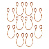 Max 10 Pieces Fake Nose Rings Hoop Clip On Faux Non-Pierced Jewelry Rose Gold