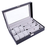 Max Maxb Watch Jewellery Display Storage Box Leather Sunglasses Organizer Case Holder