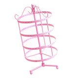 Max Maxb 4 Tiers Metal Rotating EarringS Display Stand Jewelry Holder Rack Pink