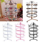 Max Maxb 4 Tiers Metal Rotating EarringS Display Stand Jewelry Holder Rack Pink