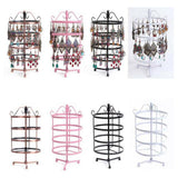 Max Maxb 4 Tiers Metal Rotating EarringS Display Stand Jewelry Holder Rack Pink