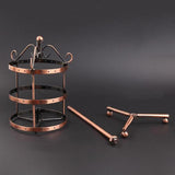 Max Maxb 4 Tiers Metal Rotating EarringS Display Stand Jewelry Holder Rack Copper