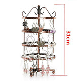 Max Maxb 4 Tiers Metal Rotating EarringS Display Stand Jewelry Holder Rack Copper