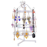 Max Maxb 4 Tiers Metal Rotating EarringS Display Stand Jewelry Holder Rack White