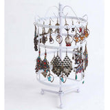 Max Maxb 4 Tiers Metal Rotating EarringS Display Stand Jewelry Holder Rack White