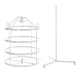 Max Maxb 4 Tiers Metal Rotating EarringS Display Stand Jewelry Holder Rack White