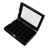 Max Maxb Luxurious Large Velvet Jewelry Box Case Storage Holder Black