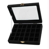 Max Maxb Luxurious Large Velvet Jewelry Box Case Storage Holder Black