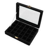 Max Maxb Luxurious Large Velvet Jewelry Box Case Storage Holder Black