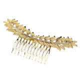 Maxbell Long Metal Olive Leaves Vine Hair Comb Pin Wedding Party Bridal Headpiece Gold