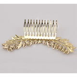 Maxbell Long Metal Olive Leaves Vine Hair Comb Pin Wedding Party Bridal Headpiece Gold