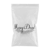 Maxbell Long Metal Olive Leaves Vine Hair Comb Pin Wedding Party Bridal Headpiece Silver
