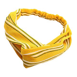 Maxbell Womens Headband Fashion Headwrap Hairband Twist Knot Hair Band Stripe Yellow