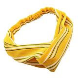 Maxbell Womens Headband Fashion Headwrap Hairband Twist Knot Hair Band Stripe Yellow