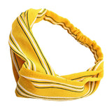Maxbell Womens Headband Fashion Headwrap Hairband Twist Knot Hair Band Stripe Yellow