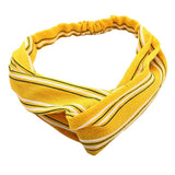 Maxbell Womens Headband Fashion Headwrap Hairband Twist Knot Hair Band Stripe Yellow