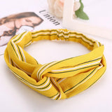 Maxbell Womens Headband Fashion Headwrap Hairband Twist Knot Hair Band Stripe Yellow