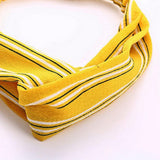 Maxbell Womens Headband Fashion Headwrap Hairband Twist Knot Hair Band Stripe Yellow