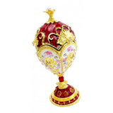 Maxbell Mini Enamel Rhinestone Easter Egg Jewelry Box Birthday Wedding Ring Box