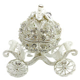 Maxbell Metal Rhinestone Jewelry Trinket Box Pumpkin Carriage Shape Craft Home Decor