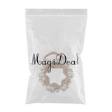 Maxbell Flower Crystal Ring Clip Buckle Silk Chiffon Scarf Clip