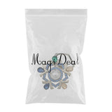 Maxbell Rhinestone Crystal Safety Pin Brooch Flower Pearl Scarf Gown Clip Pin Blue