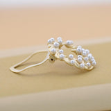 Maxbell Pearls Scarf Ring Clip Buckle Scarf Clip Buckle Brooch Pin Holder for Women