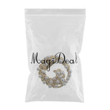 Maxbell Pearls Scarf Ring Clip Buckle Scarf Clip Buckle Brooch Pin Holder for Women