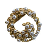 Maxbell Pearls Scarf Ring Clip Buckle Scarf Clip Buckle Brooch Pin Holder for Women