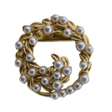 Maxbell Pearls Scarf Ring Clip Buckle Scarf Clip Buckle Brooch Pin Holder for Women