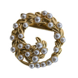 Maxbell Pearls Scarf Ring Clip Buckle Scarf Clip Buckle Brooch Pin Holder for Women