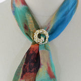 Maxbell Pearls Scarf Ring Clip Buckle Scarf Clip Buckle Brooch Pin Holder for Women
