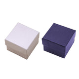 Maxbell Square Jewelry Box w/ Sponge Necklace Gemstone Paper Boxes Gift Box Blue