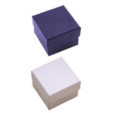 Maxbell Square Jewelry Box w/ Sponge Necklace Gemstone Paper Boxes Gift Box Blue