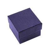 Maxbell Square Jewelry Box w/ Sponge Necklace Gemstone Paper Boxes Gift Box Blue