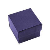 Maxbell Square Jewelry Box w/ Sponge Necklace Gemstone Paper Boxes Gift Box Blue