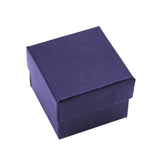 Maxbell Square Jewelry Box w/ Sponge Necklace Gemstone Paper Boxes Gift Box Blue