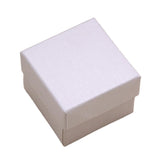 Maxbell Square Jewelry Box w/ Sponge Necklace Gemstone Paper Boxes Gift Box White