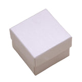 Maxbell Square Jewelry Box w/ Sponge Necklace Gemstone Paper Boxes Gift Box White