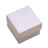 Maxbell Square Jewelry Box w/ Sponge Necklace Gemstone Paper Boxes Gift Box White